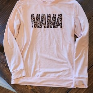 Pink leopard 'Mama' Sweatshirt